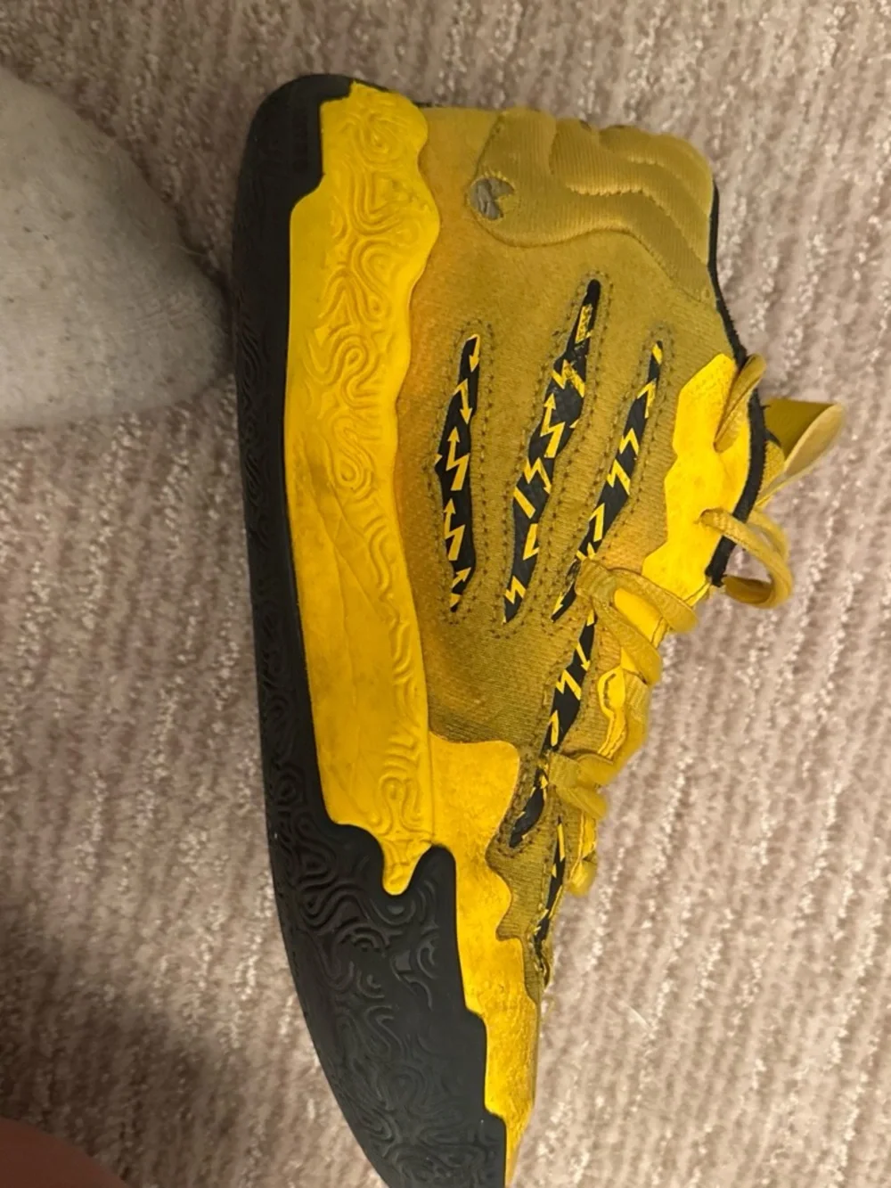 Puma Kids Yellow and Black Athletic Sneakers